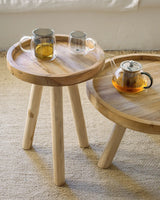 Glenda runder Beistelltisch aus massivem Teakholz Ø 35 cm von Kave Home – Bild 2
