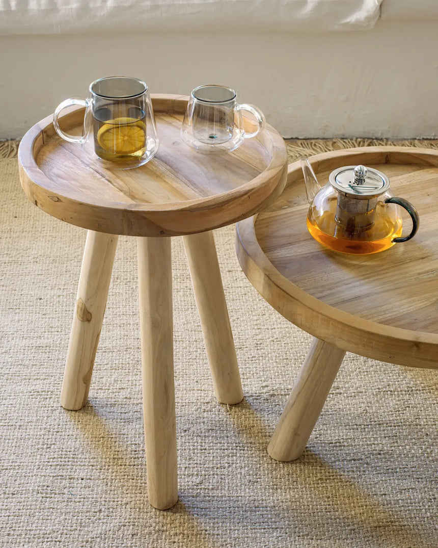 Glenda runder Beistelltisch aus massivem Teakholz Ø 35 cm von Kave Home – Bild 2
