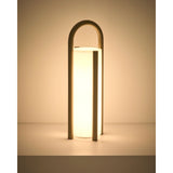 Große tragbare Tischlampe Leros aus Polyethylen und Stahl von Kave Home – Bild 8