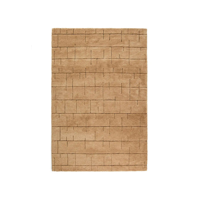 Helun Teppich aus Woll- und Viskosemischung mit braunem Muster 160 x 230 cm von Kave Home – Bild 1