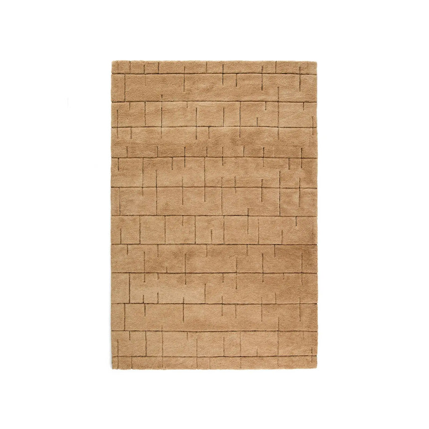 Helun Teppich aus Woll- und Viskosemischung mit braunem Muster 160 x 230 cm von Kave Home – Bild 1