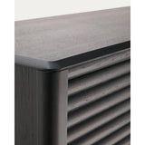 Highboard Lenon 3 Türen 3 Schubladen Eiche massiv und furniert schwarz 200x86cm FSC Mix Kredit von Kave Home – Bild 11