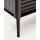 Highboard Lenon 3 Türen 3 Schubladen Eiche massiv und furniert schwarz 200x86cm FSC Mix Kredit von Kave Home – Bild 12