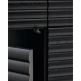 Highboard Lenon 4 Türen Massivholz und Eichenfurnier schwarz 104,5x144 cm FSC Mix Kredit von Kave Home – Bild 13