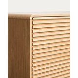 Highboard Norlen mit 4 Türen in Eichenfurnier mit naturfarbenem Finish FSC Mix Credit 100 x 163 cm von Kave Home – Bild 10
