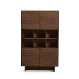 Highboard Norlen mit 4 Türen in Nussbaumfurnier FSC Mix Credit 100 x 163 cm von Kave Home – Produktbild 1
