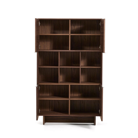 Highboard Norlen mit 4 Türen in Nussbaumfurnier FSC Mix Credit 100 x 163 cm von Kave Home – Produktbild 10