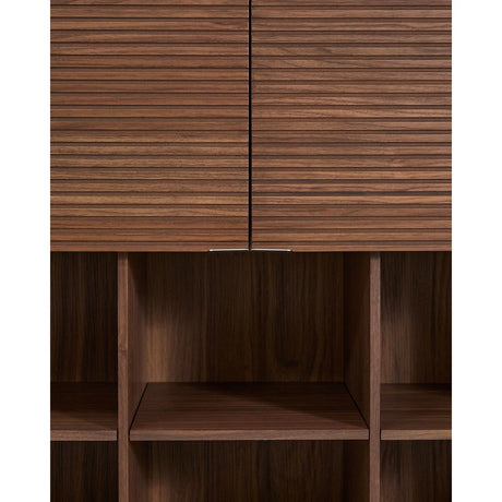 Highboard Norlen mit 4 Türen in Nussbaumfurnier FSC Mix Credit 100 x 163 cm von Kave Home – Produktbild 13