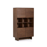 Highboard Norlen mit 4 Türen in Nussbaumfurnier FSC Mix Credit 100 x 163 cm von Kave Home – Produktbild 9