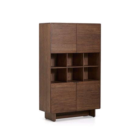 Highboard Norlen mit 4 Türen in Nussbaumfurnier FSC Mix Credit 100 x 163 cm von Kave Home – Produktbild 9