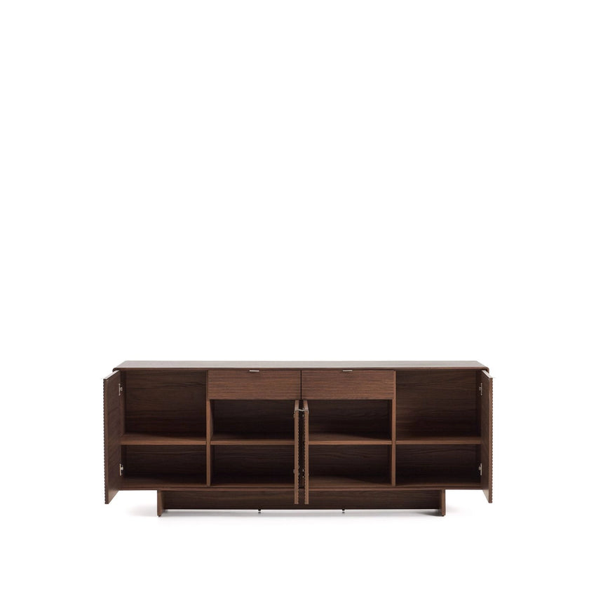 Highboard Norlen mit 4 Türen und 2 Schubläden in Nussbaumfurnier FSC Mix Credit 194,5 x 78 cm von Kave Home – Produktbild 10