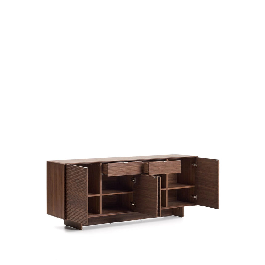 Highboard Norlen mit 4 Türen und 2 Schubläden in Nussbaumfurnier FSC Mix Credit 194,5 x 78 cm von Kave Home – Produktbild 11