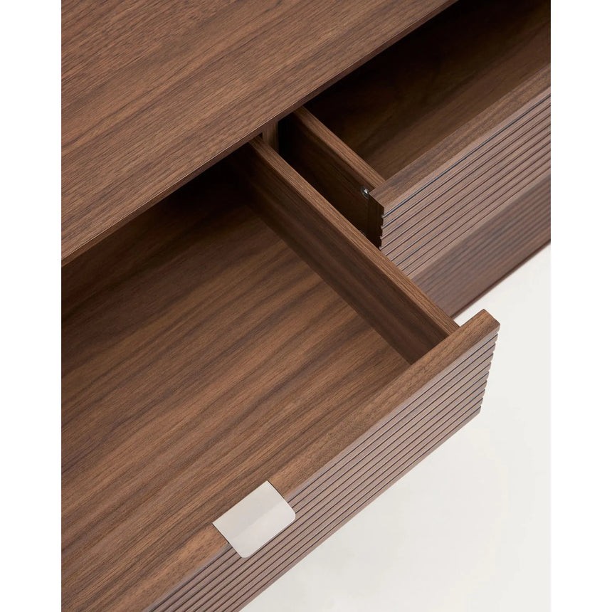 Highboard Norlen mit 4 Türen und 2 Schubläden in Nussbaumfurnier FSC Mix Credit 194,5 x 78 cm von Kave Home – Produktbild 13