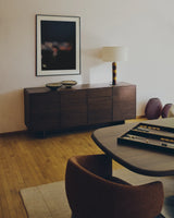 Highboard Norlen mit 4 Türen und 2 Schubläden in Nussbaumfurnier FSC Mix Credit 194,5 x 78 cm von Kave Home – Produktbild 4