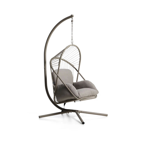 Hängesessel Livadi aus Stahl und taupefarbenem Seil von Kave Home – Bild 1