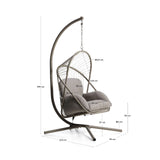 Hängesessel Livadi aus Stahl und taupefarbenem Seil von Kave Home – Bild 3