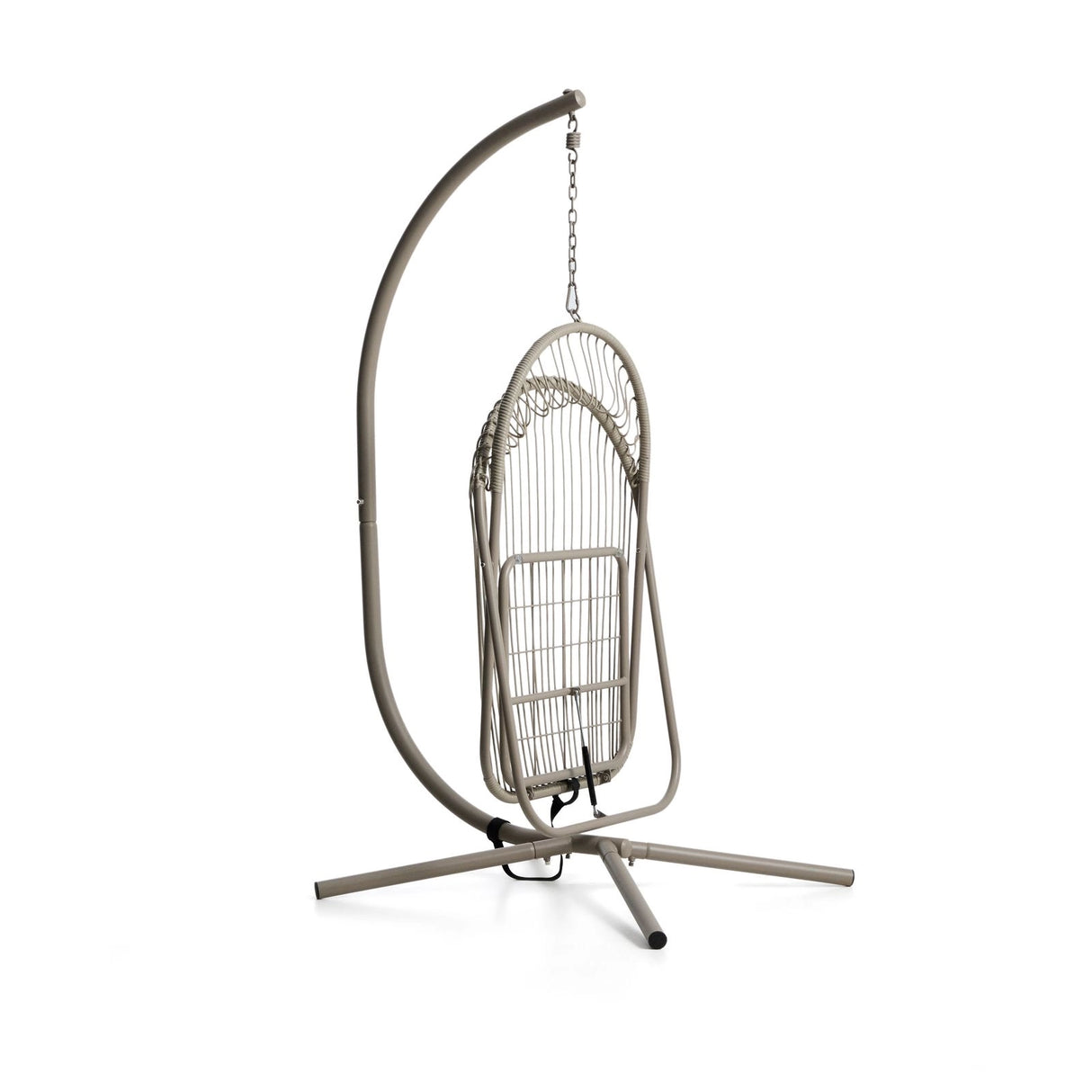 Hängesessel Livadi aus Stahl und taupefarbenem Seil von Kave Home – Bild 4