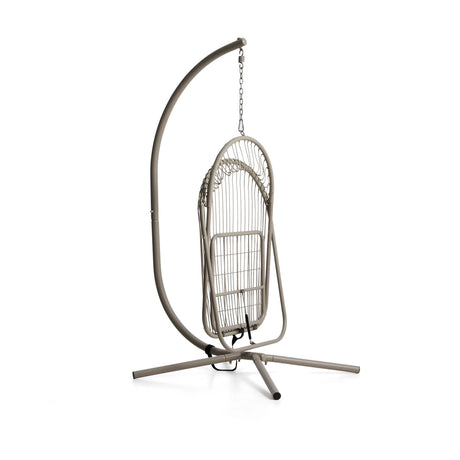 Hängesessel Livadi aus Stahl und taupefarbenem Seil von Kave Home – Bild 4