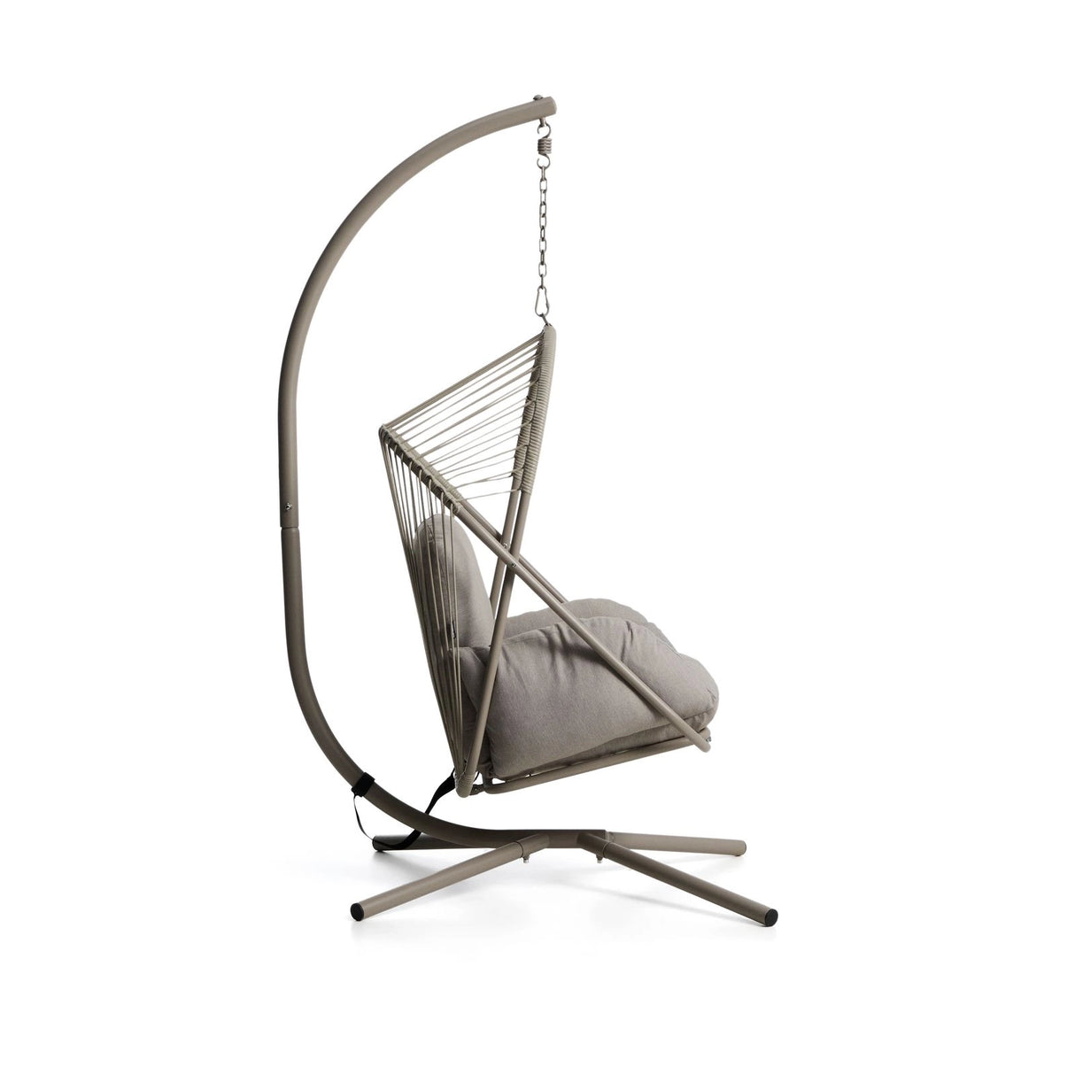Hängesessel Livadi aus Stahl und taupefarbenem Seil von Kave Home – Bild 5