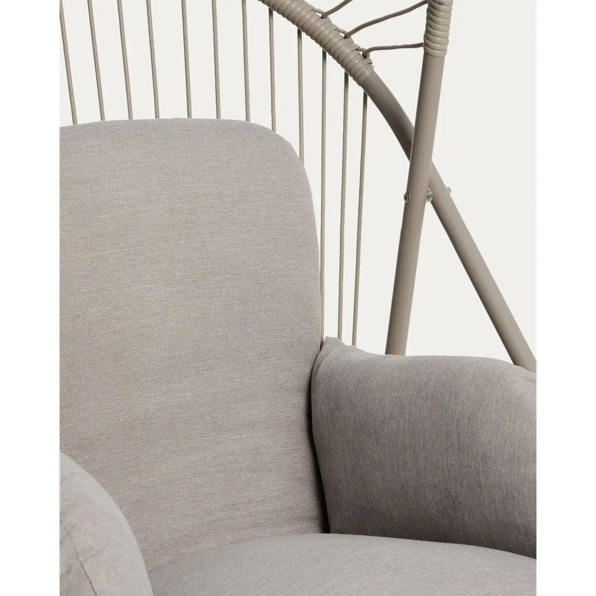 Hängesessel Livadi aus Stahl und taupefarbenem Seil von Kave Home – Bild 8