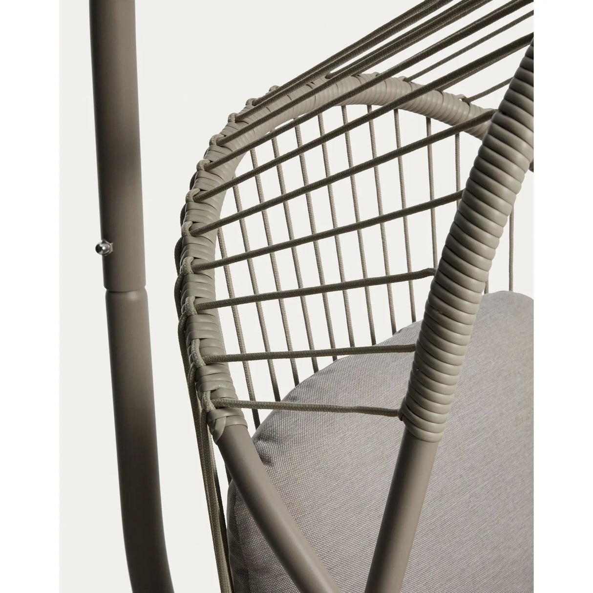 Hängesessel Livadi aus Stahl und taupefarbenem Seil von Kave Home – Bild 9