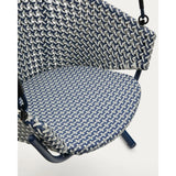 Hängesessel mit Fuß Saliga aus Aluminium und blauem synthetischen Rattan von Kave Home – Bild 12