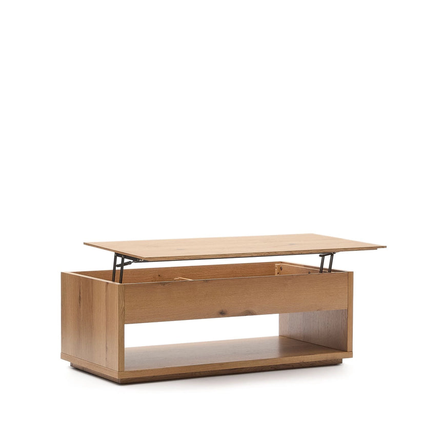 Hochklappbarer Couchtisch Alguema aus Eichenfurnier mit naturfarbenem Finish 120 x 60 cm von Kave Home – Bild 9