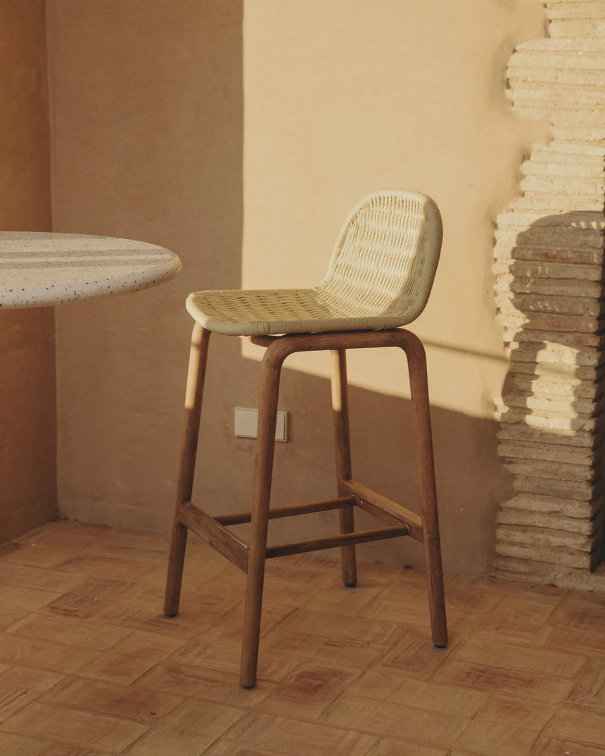 Hocker Alipa aus massivem Akazienholz und Seil, 75 cm, FSC 100 % von Kave Home – Bild 2
