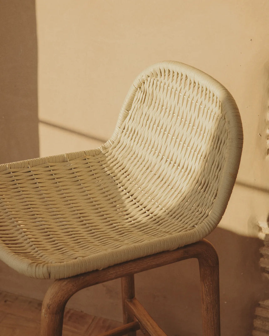 Hocker Alipa aus massivem Akazienholz und Seil, 75 cm, FSC 100 % von Kave Home – Bild 3