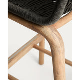 Hocker Alipa aus massivem Akazienholz und dunkelgrauem Seil, 75 cm, FSC 100 % von Kave Home – Bild 10