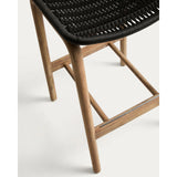 Hocker Alipa aus massivem Akazienholz und dunkelgrauem Seil, 75 cm, FSC 100 % von Kave Home – Bild 9