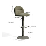 Hocker Arino aus Chenille und Metallbeinen, 65 cm von Kave Home – Bild 3