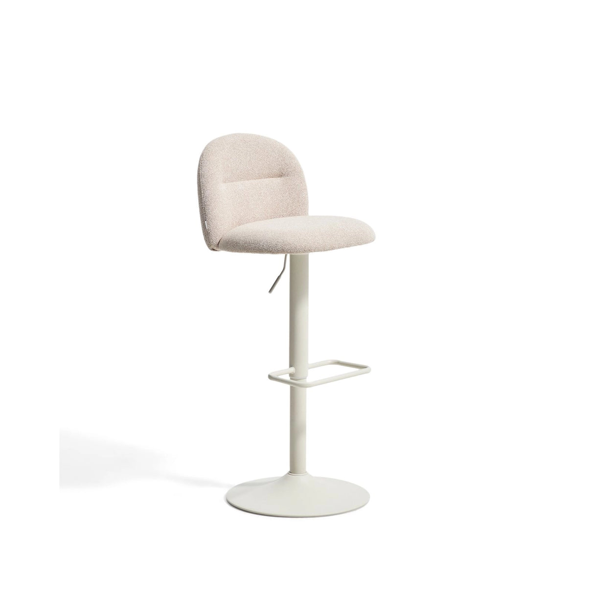 Hocker Arino mit beiger Chenille und beigen Metallbeinen, 65 cm von Kave Home – Bild 1