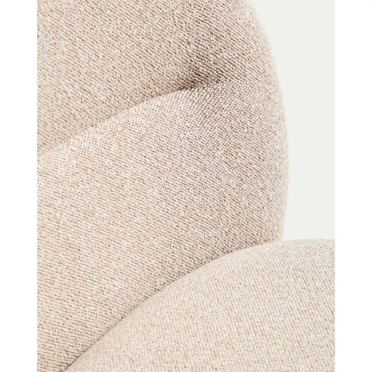Hocker Arino mit beiger Chenille und beigen Metallbeinen, 65 cm von Kave Home – Bild 10