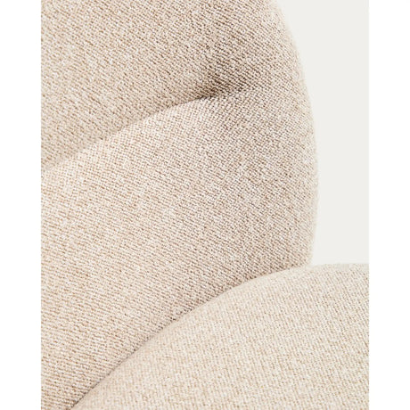 Hocker Arino mit beiger Chenille und beigen Metallbeinen, 65 cm von Kave Home – Bild 10