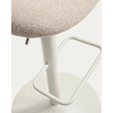 Hocker Arino mit beiger Chenille und beigen Metallbeinen, 65 cm von Kave Home – Bild 11