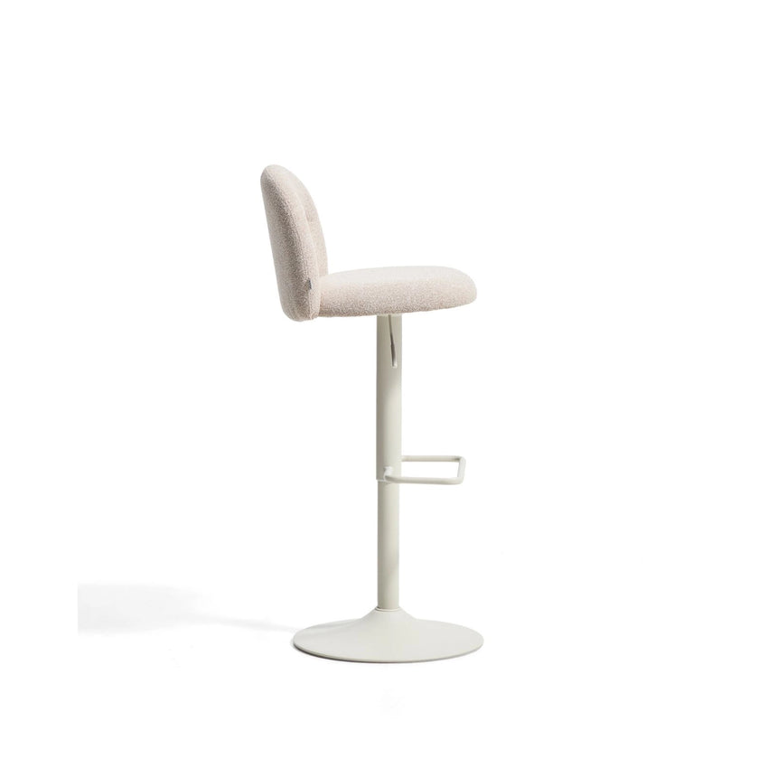 Hocker Arino mit beiger Chenille und beigen Metallbeinen, 65 cm von Kave Home – Bild 5