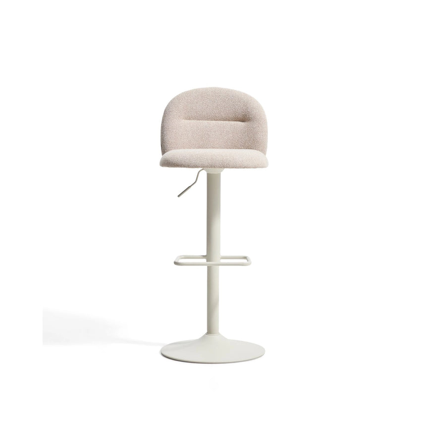 Hocker Arino mit beiger Chenille und beigen Metallbeinen, 65 cm von Kave Home – Bild 7