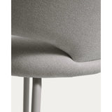 Hocker Bonali mit grauer Chenille und Beinen aus grauem Metall, FSC Mix Credit, 65 cm von Kave Home – Bild 10