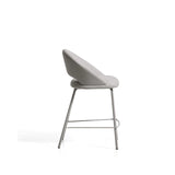 Hocker Bonali mit grauer Chenille und Beinen aus grauem Metall, FSC Mix Credit, 65 cm von Kave Home – Bild 4