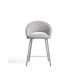 Hocker Bonali mit grauer Chenille und Beinen aus grauem Metall, FSC Mix Credit, 65 cm von Kave Home – Bild 6