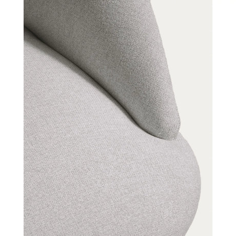 Hocker Bonali mit grauer Chenille und Beinen aus grauem Metall, FSC Mix Credit, 65 cm von Kave Home – Bild 9