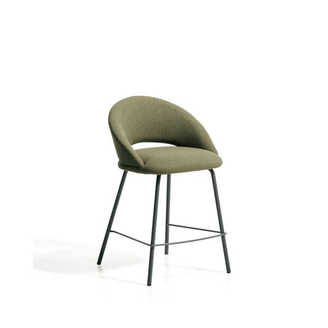 Hocker Bonali mit grüner Chenille und grünen Metallbeinen, FSC Mix Credit, 65 cm von Kave Home – Bild 1