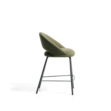 Hocker Bonali mit grüner Chenille und grünen Metallbeinen, FSC Mix Credit, 65 cm von Kave Home – Bild 4