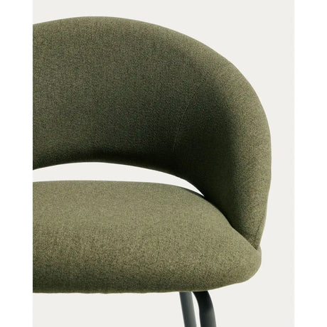Hocker Bonali mit grüner Chenille und grünen Metallbeinen, FSC Mix Credit, 65 cm von Kave Home – Bild 8