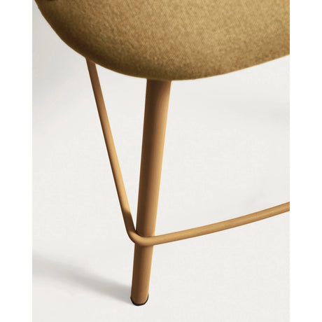 Hocker Bonali mit senfgelber Chenille und Beinen aus senfgelbem Metall, FSC Mix Credit, 65 cm von Kave Home – Bild 11