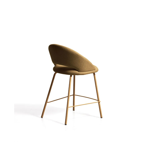 Hocker Bonali mit senfgelber Chenille und Beinen aus senfgelbem Metall, FSC Mix Credit, 65 cm von Kave Home – Bild 5