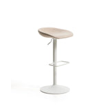 Hocker Danua mit beiger Chenille und mattweißem Stahl, 68–89 cm, FSC 100 % von Kave Home – Bild 1