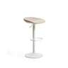 Hocker Danua mit beiger Chenille und mattweißem Stahl, 68–89 cm, FSC 100 % von Kave Home – Bild 1