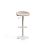 Hocker Danua mit beiger Chenille und mattweißem Stahl, 68–89 cm, FSC 100 % von Kave Home – Bild 4